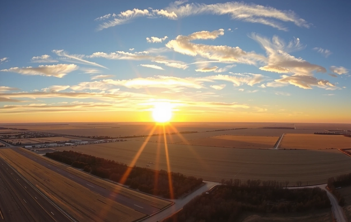 Golden horizon representing retirement security